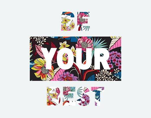 鲜花花朵矢量英文字母your矢量彩色花朵矢量手绘花朵文字