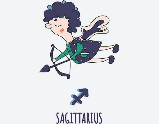 卡通小女孩矢量拿箭的小女孩卡通素材天使矢量星座射手座矢量