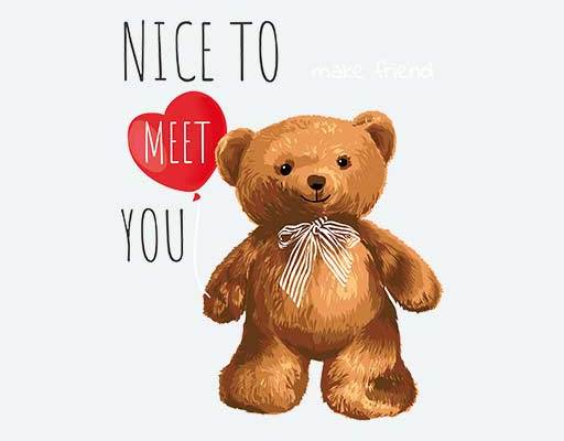 拿气球的小熊矢量英文字母卡通熊爱心棕色熊卡通