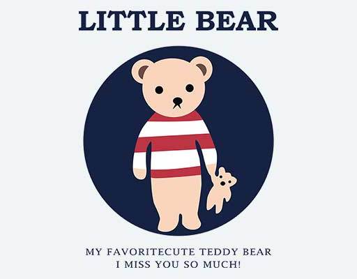 卡通小熊矢量简笔小熊图案英文字母矢量动物两只熊玩具熊