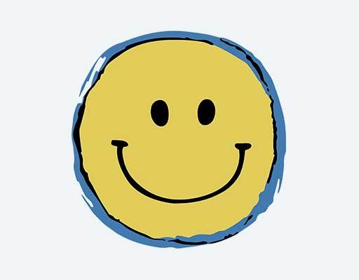 卡通笑脸矢量素材圆形图案微笑表情矢量破碎卡通