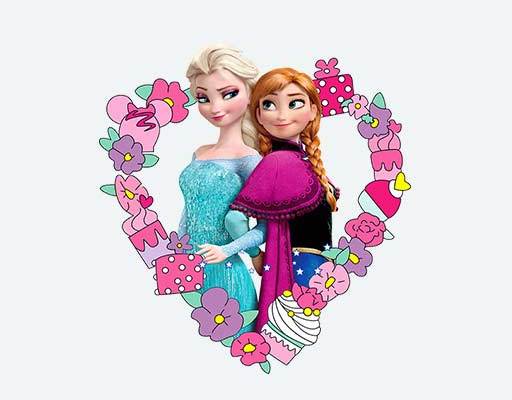 迪士尼卡通人物矢量白雪公主矢雪糕图案爱心人物矢量素材