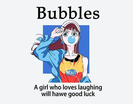 卡通可爱女孩矢量戴帽子的女孩韩版女孩图案英文字母