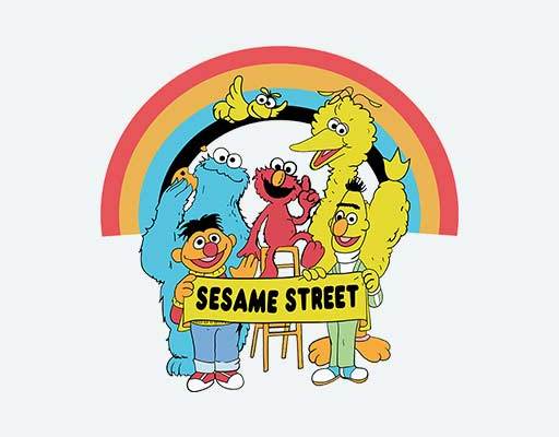 芝麻街卡通矢量大鸟看世界Sesame Street欧美卡通动画片