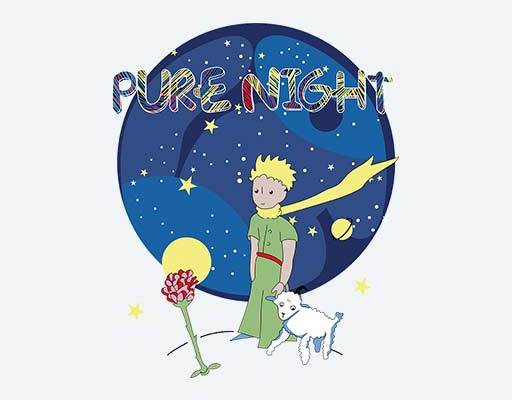 卡通人物矢量英文字母矢量星空图案小羊人物卡通