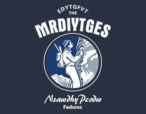 卡通人物登山男人英文字母矢量图案卡通英文图案