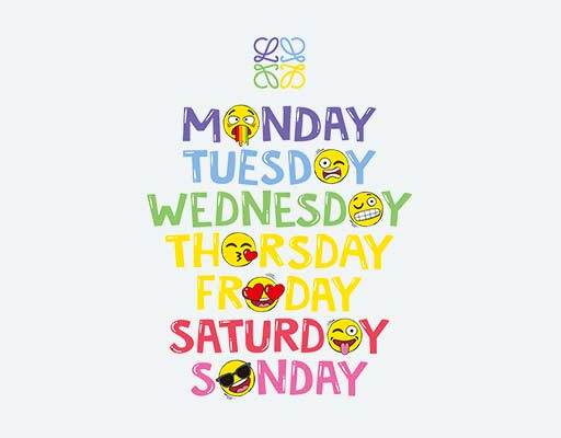 笑脸矢量图案彩色英文字母卡通小人头像表情