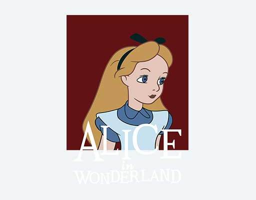 卡通女孩矢量迪士尼公主头像alice英文字母图案可爱女孩头像