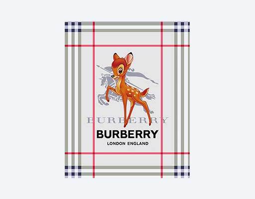 巴宝莉小熊矢量巴宝莉格子小鹿BURBERRY品牌图案