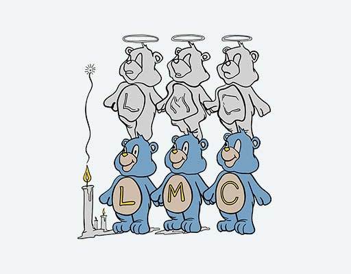 卡通小熊矢量天使小熊简约线条小熊蜡烛