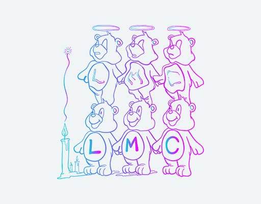 彩色小熊矢量可爱线条炫彩熊图案英文字母矢量小熊