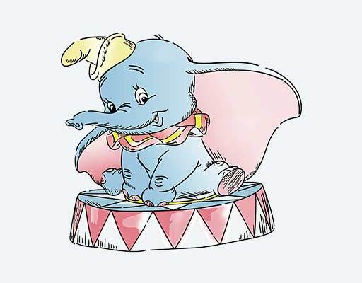 卡通小飞象迪士尼小象手绘象大耳朵小象