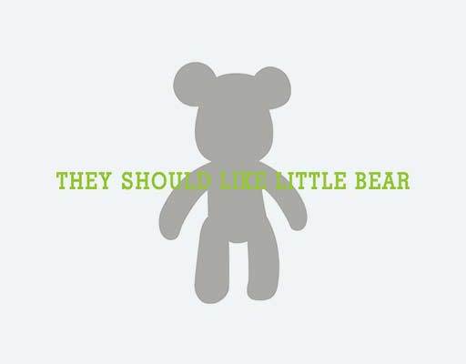 卡通熊剪影矢量英文字母小熊可爱小熊轮廓