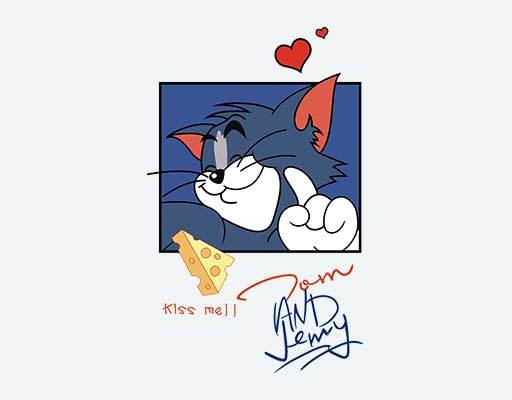 Tom and Jerry猫和老鼠矢量卡通tom猫可爱爱心矢量