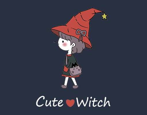 卡通小女孩矢量戴帽子的小女孩巫师帽卡通女孩