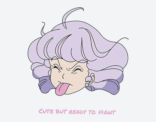 卡通女孩头像矢量吐舌头的小女孩时尚女孩头像线条女孩头像