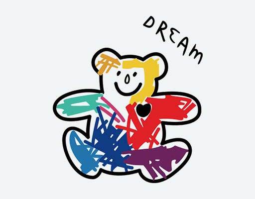 手绘图要小熊图案简笔儿童画小熊DREAM