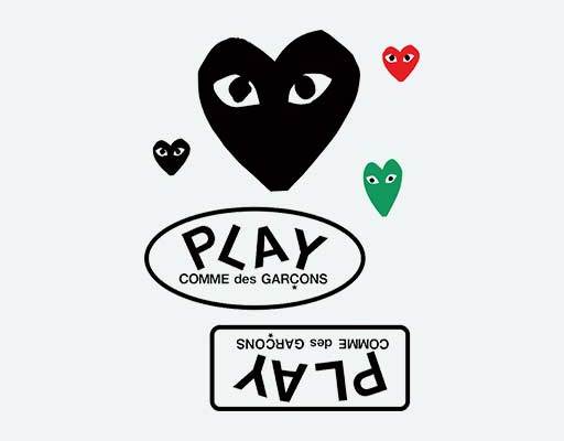 川久保玲logo矢量爱心里面两只眼睛图案日本服装品牌图案