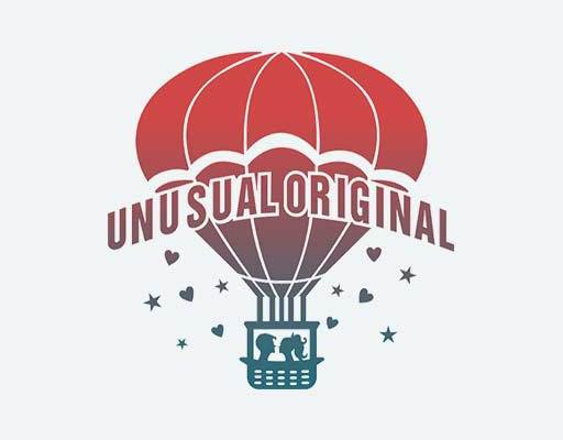 热气球男人女人矢量图案炫彩烫画爱心文字图案气球