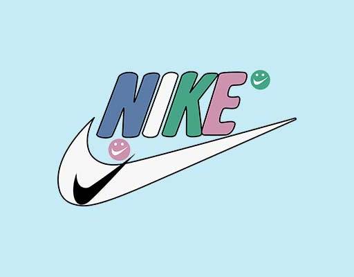 nike英文字母矢量耐克矢量勾图案笑脸图案品牌图案