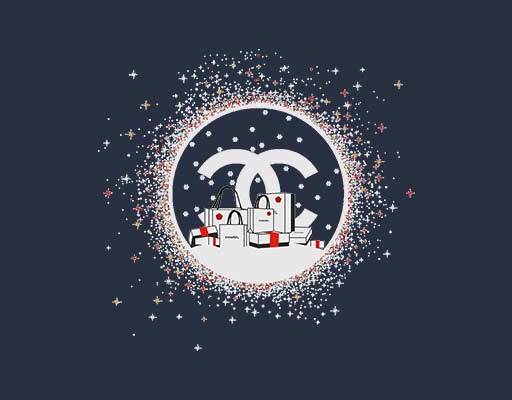 香奈儿矢量标志卡通图案纸袋子圆圈矢量星星图案CHANEL