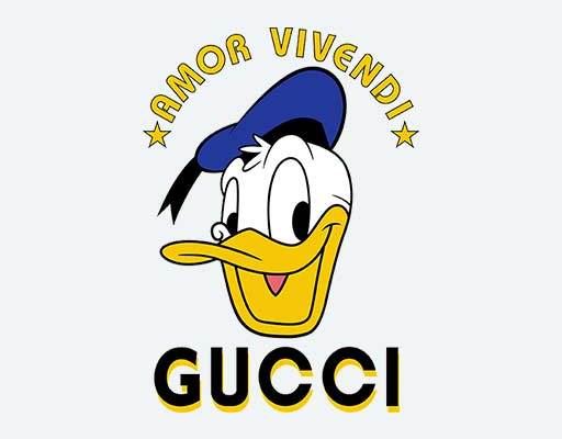 gucci唐老鸭矢量迪士尼卡通动画片古驰联名迪士尼