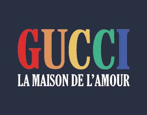 GUCCI英文彩色字母文字图案古驰字母