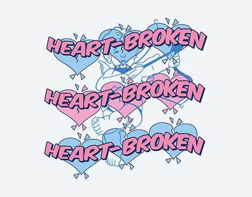 爱心文字矢量小男孩天使卡通三排爱心彩色字母