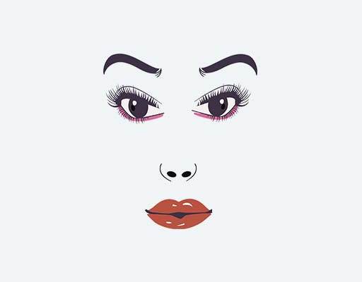 女人五官矢量图案眼睛眉毛鼻子嘴巴矢量图案人物五官