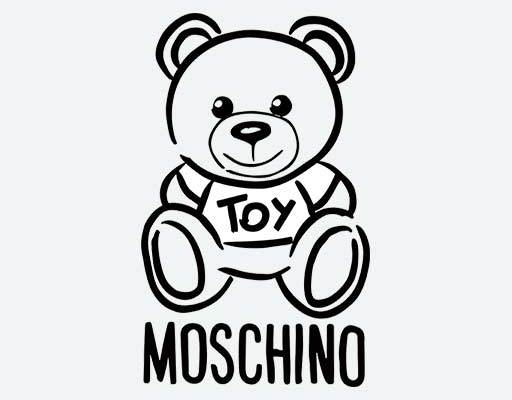 MOSCHINO茉思奇诺卡通小熊线条小熊图案简约小熊大牌熊
