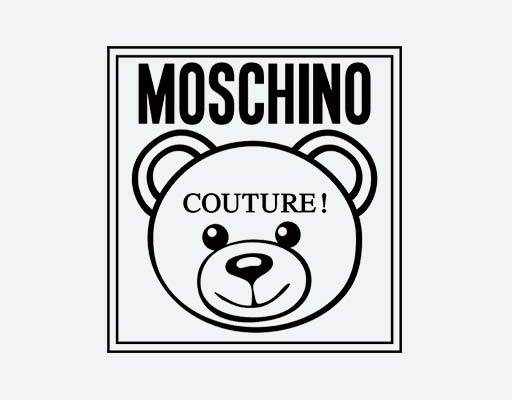 MOSCHION小熊头像矢量熊头茉思奇诺欧美大牌图案