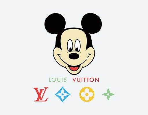 迪士尼米老鼠头像矢量高清LV米老鼠路易威登LOUIS VUITTON logo 标志