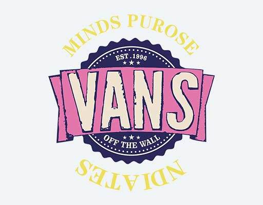 vans字母矢量圆形不规则图案标签贴图案