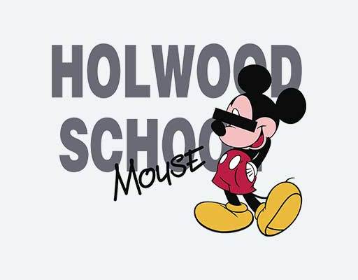 米老鼠矢量素材卡通迪士尼图案米奇holwood school字母