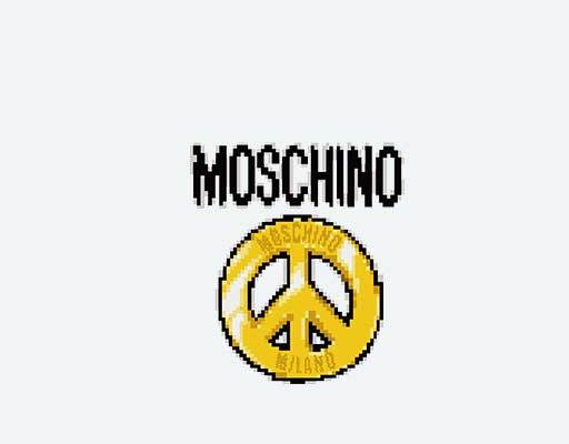 moschion马赛克印花图案 peace标志矢量文字字母素材