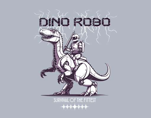 恐龙图案机器人图案闪电图案男装印花素材卡通动物