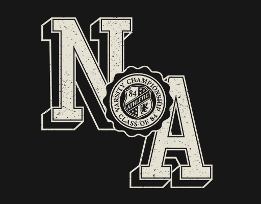 破碎英文字母图案徽章图案NA英文字母图案立体英文字母