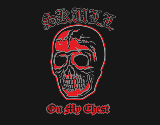 卡通骷髅头图案手绘骷髅头男装印花素材