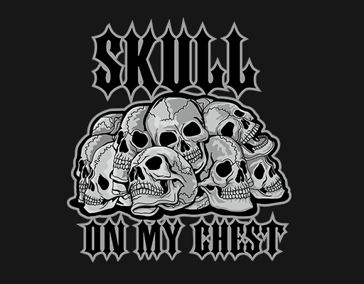 卡通英文字母图案卡通骷髅头图案哥特英文字母图案男装印花素材