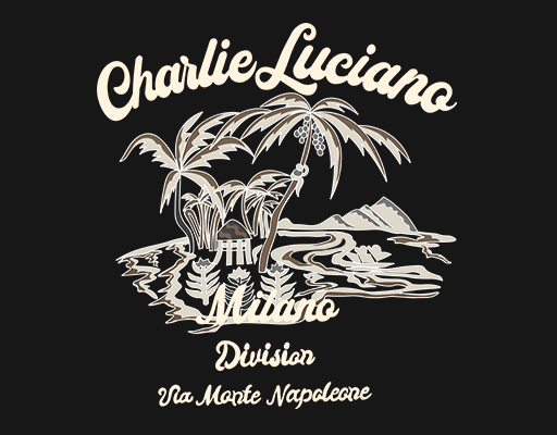 卡通树图案椰子树图案手写英文字母图案男装印花素材