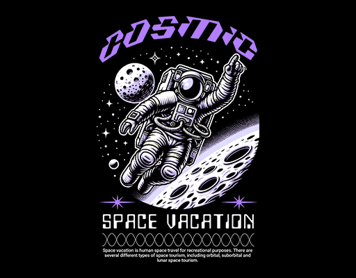 卡通宇航员图案星球图案变形英文字母图案男装印花素材