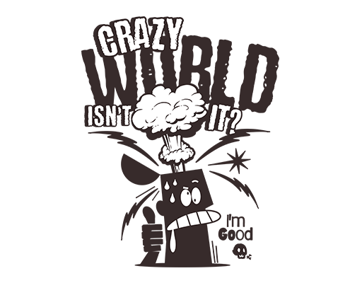 手绘卡通图案破碎英文字母图案卡通木头人图案男装印花素材