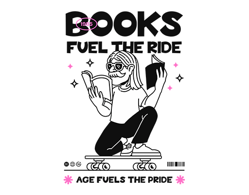 卡通滑板人物图案看书的人物图案卡通英文字母图案男装印花