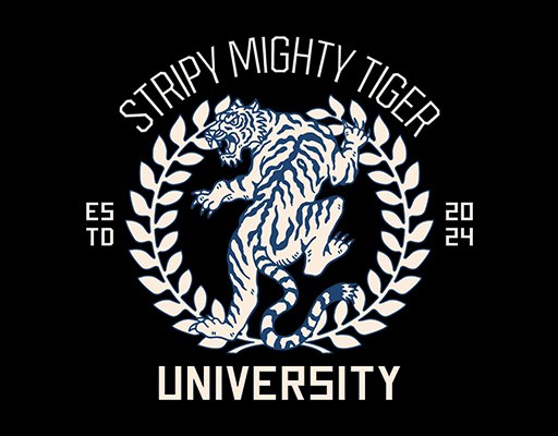 卡通老虎图案手绘老虎印花素材绣花图案男装图案