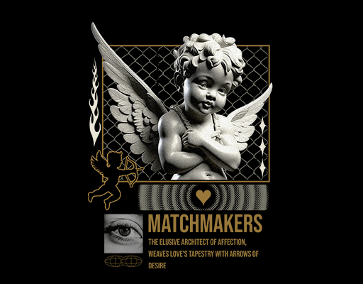 卡通天使图案卡通人物图案铁丝网图案人物雕塑图案男装印花素材