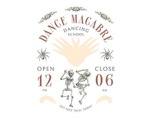 卡通骷髅头图案变形英文字母图案男装印花素材