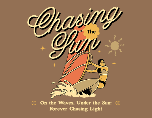 卡通冲浪人物图案手写英文字母图案飘逸英文字母图案