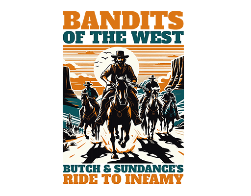 卡通人物图案骑马人物图案西部牛仔图案男装印花素材