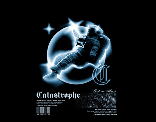 卡通人物图案卡通宇航员图案男装印花素材