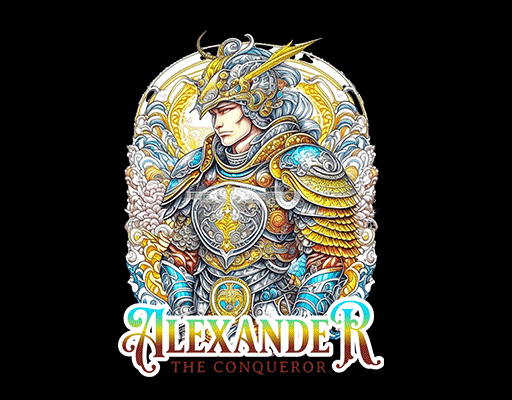 卡通人物图案手绘人物卡通英文字母彩色英文字母武士图案